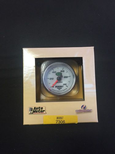 Auto meter 7306 nv mechanical boost gauge 2-1/16&#034; new