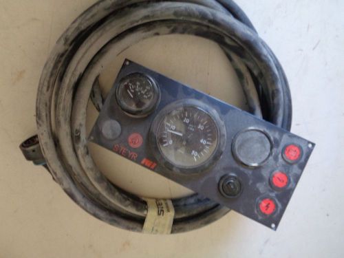 Steyrmotors boat panel w/ 1 key  vdo tach temp gauge &amp; lights- bat, oil, charge