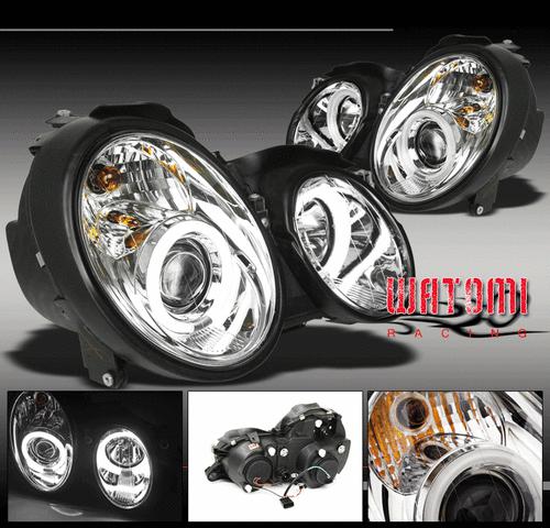 98-02 mercedes clk w208 ccfl halo projector headlights clk320 clk430 clk55 amg