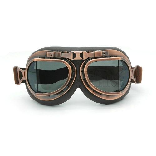 Atv dirt bike vintage pilot steampunk copper motorcycle eyewear helmet goggles