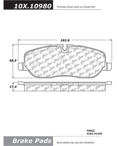 Centric 104.10980 brake pad or shoe, front