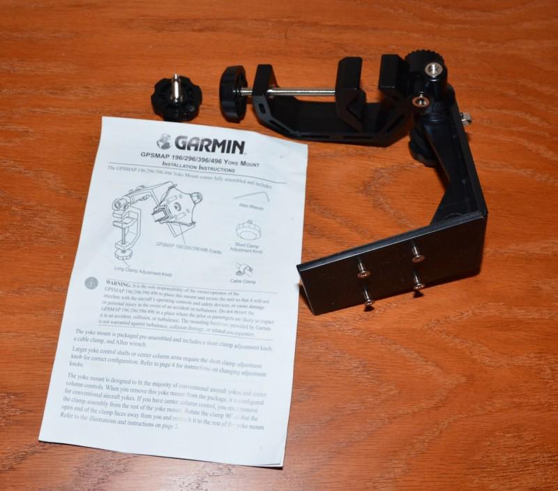 Garmin aircraft yoke mount gpsmap 176 196 276 296 376 378 396 478 496 airplane