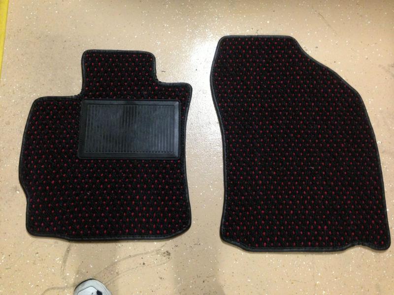 2011-2014 scion tc custom front original coco mats   rs 8.0    black & red