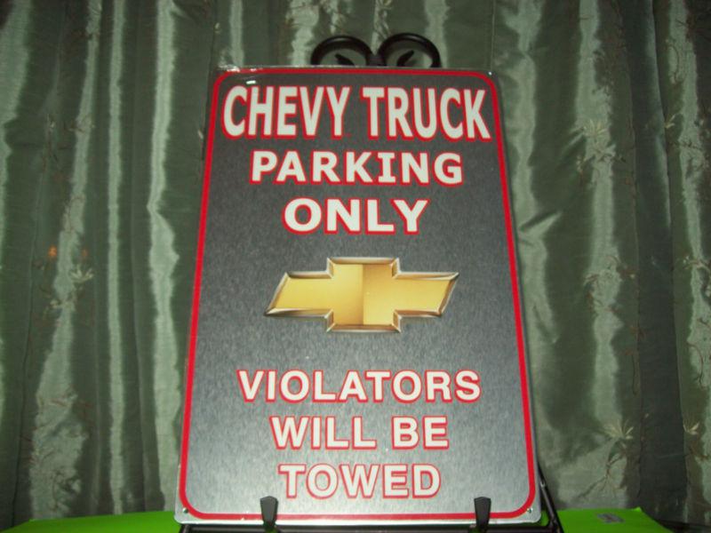 Tin sign chevy chevrolet  c10 k10 1500 2500 3500 silverado pick up truck   m669