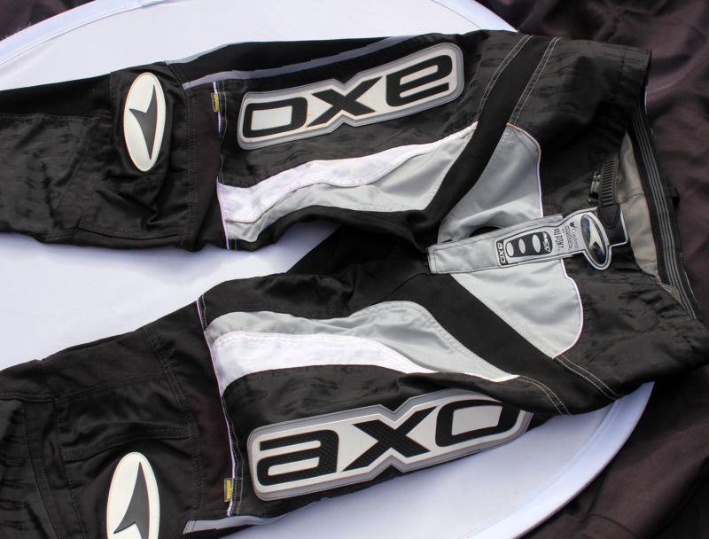 Axo motocross mm zero pants cordura dupont fabric kevlar - black men's size 38 