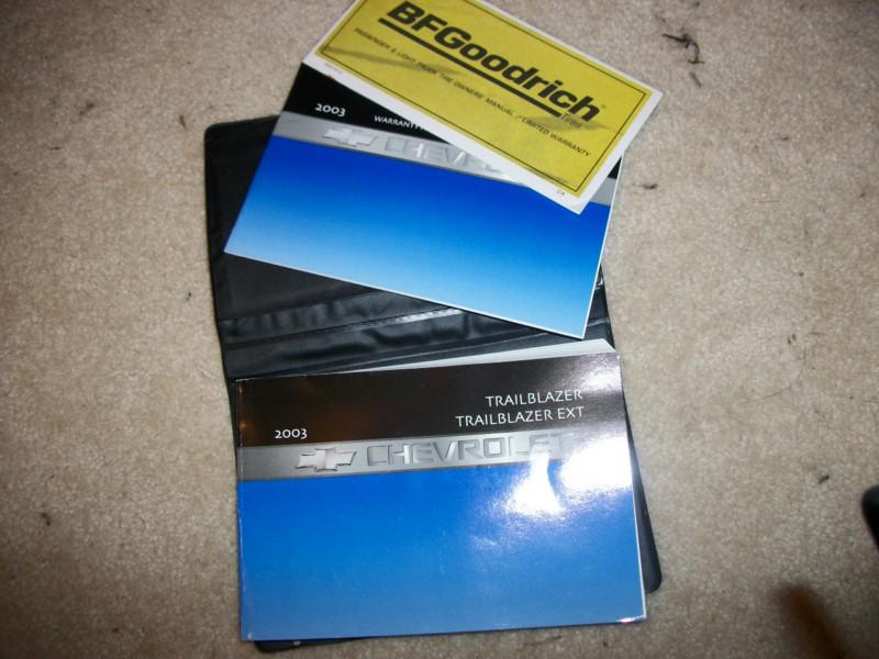 2003 chevrolet trailblazer complete owners manual set,kit,portfolio,03 chevy