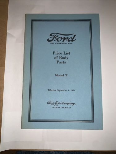 Vintage 1923 ford price list of parts model t reprint book