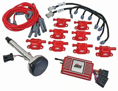 Msd 60151 direct system [dis] kit, chevy small/big block, red @ speed tech