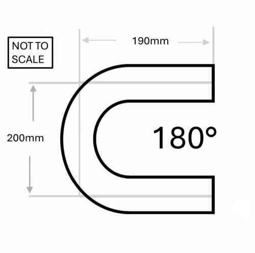 Polished alloy induction pipe 63mm x 180° degree (intake) 2.5&#034; diameter elbow