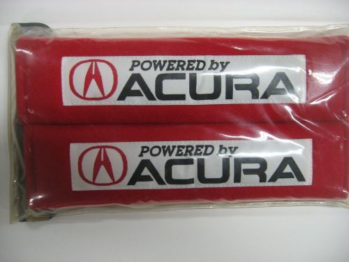 Acura seat belt cover shoulder pads pair (red)