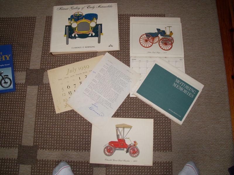 Hornung gallery early autos w. signed doc, etc prints suitible for framing