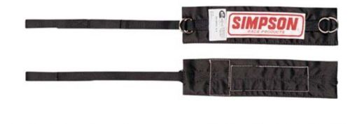 Simpson racing 54018bk arm restraint straps - drag racing - black - each