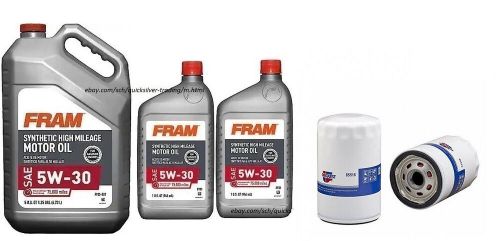 Carquest r85516 engine oil filter &amp; 7 quarts fram 5w30 full syn. h/m motor oil