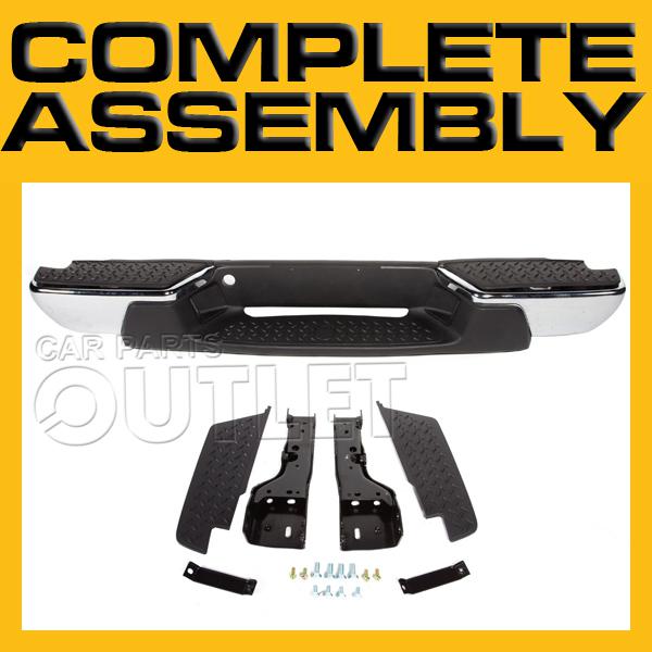 2008-2012 colorado canyon chrome step rear bumper assembly non xtreme wo tow pkg