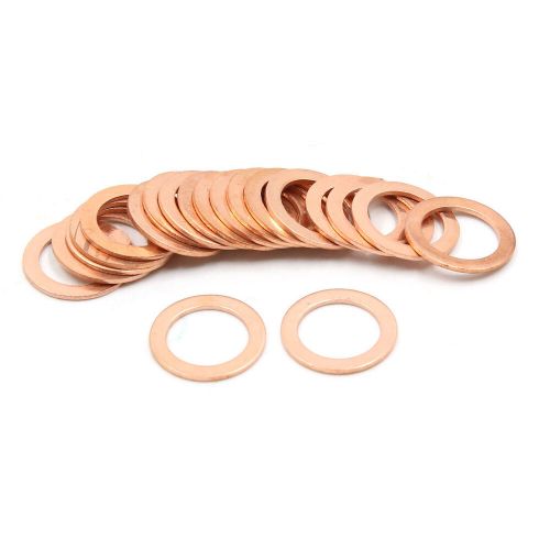 20pcs 13mm interior diameter copper washers flat car seals rings-