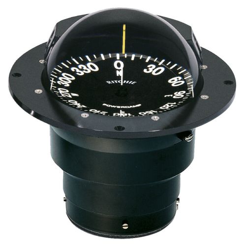 Ritchie fb-500 globemaster compass - flush mount - black - 12v - 5 degree card