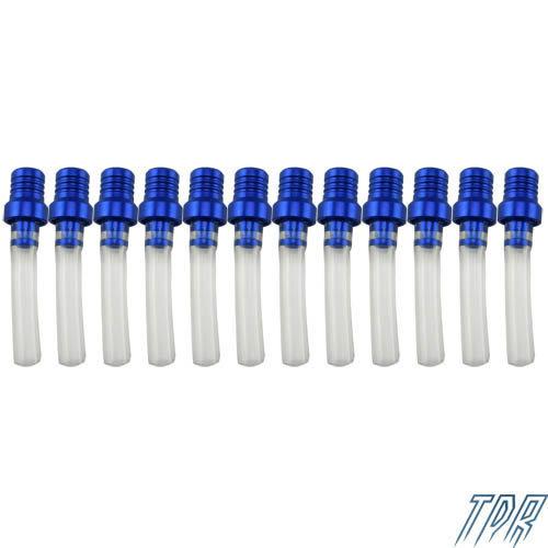 12pcs blue gas fuel cap valve vent breather hose crystal tube atv pit dirt bike