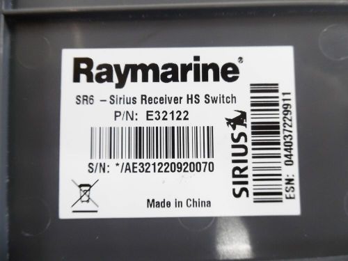 Raymarine sr6 sirius sat wx/xm receiver &amp; hs switch w/accessories e32122 tested!