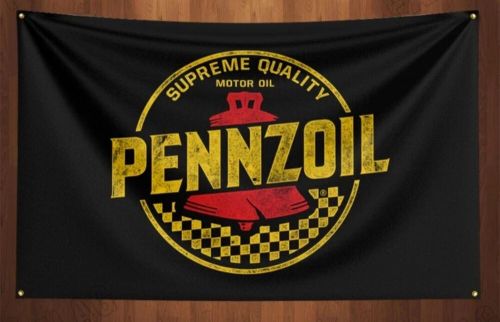 Pennzoil workshop/mancave advertising fan flag/banner