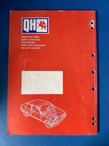 Qh automotive cables catalogue 1989/1990 brake speedo throttle clutch