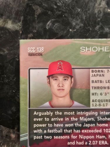 Shohei othani 2018 stadium club chrome *chrome refractor rc #scc-138* mvp