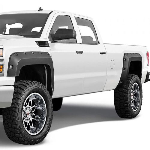 4 piece wheel fender flares for  2014-2018 silverado fleetside regular