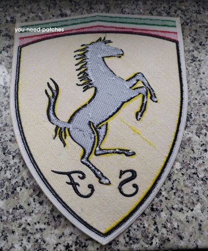 F1 formula ferrari patch huge 10&#034; sports car sew on embroidery patch-