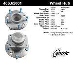 Centric parts 406.62001 front hub assembly