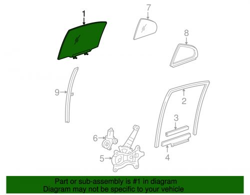 Genuine lexus movable glass 68114-53132