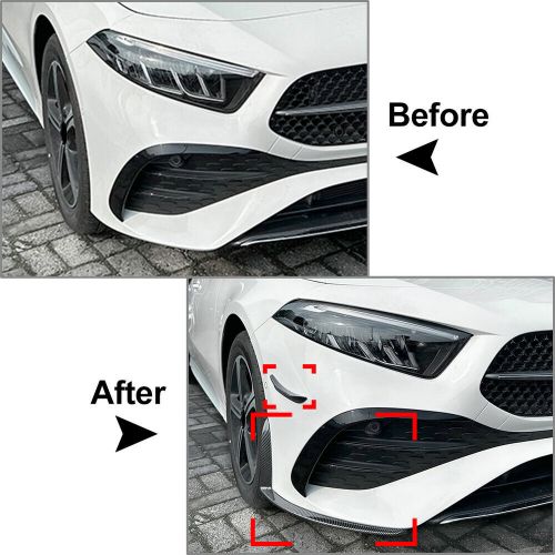 Front bumper lip angle protector w/ side splitter spoiler for benz a class w177