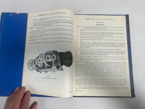 Vtg 1947 lycoming o-145 go-145 aviation engine parts instruction catalog (a7)