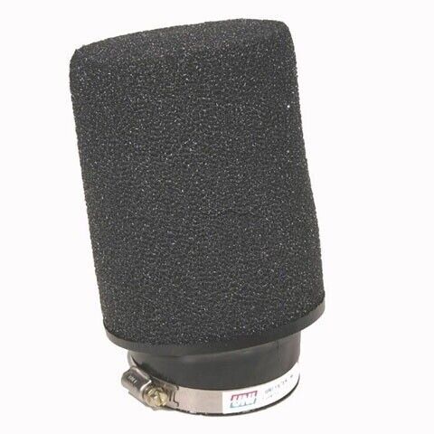 Uni universal clamp-on snowmobile pod air filter angled 3&#034; id x 6&#034; l