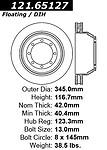 Centric parts 121.65127 rear disc brake rotor