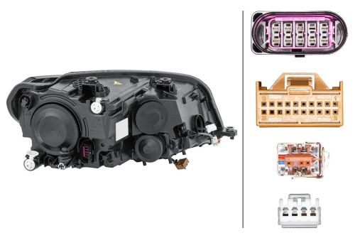 Hella bi-xenon/led/de-headlight left for e.g. vw caddy iv box (saa, sah)