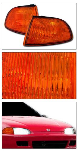 Topline for 1992-1995 honda civic 2 door amber turn signal parking corner lights