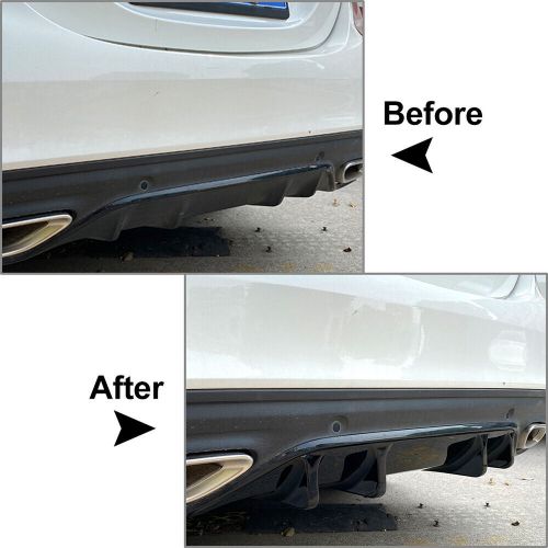 Rear bumper diffuser lip splitters spoiler for benz c-class w205 c200 c260 19-21