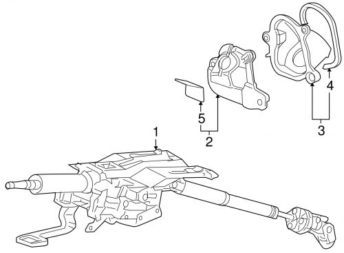 Genuine honda steering column cover 53320-sdr-a01