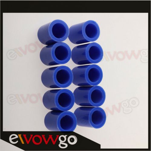 10pcs 8mm 5/16&#034; id silicone blanking cap intake vacuum hose end bung plug blue