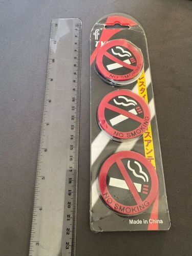 3 pcs rubber no smoking warning sign sticker for mitsubishi asx outlander lancer