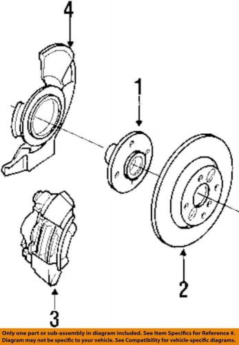 Mazda oem 90-98 323 front suspension brake components-rotor left b26y3325xa