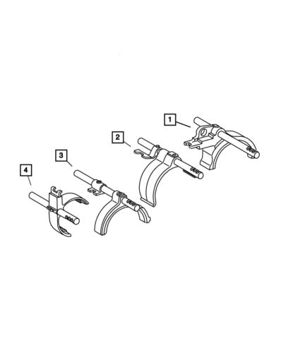 Genuine mopar first and second shift rail 5086094ab