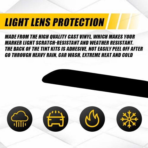 Side marker lights vinyl tail light wrap cover for ford mustang 2015-2021