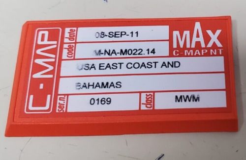 C-map max nt usa east coast and bahamas map card #m-na-m022 sept 2011 working