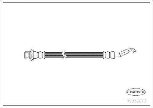 2x brake hoses (pair) rear 19033073 corteco hydraulic 9094702a37 new multibuy