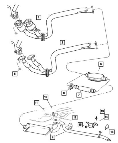 Genuine mopar exhaust clamp 52002144ab