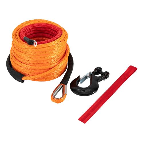 3/8&#034; x60&#039; synthetic winch rope line recovery cable 19,854 lbs for utv jeep winch