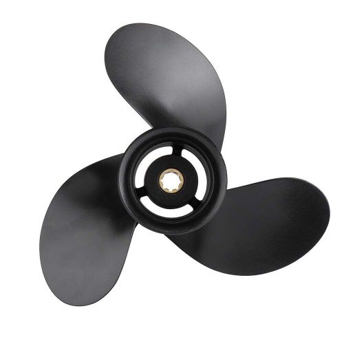 Aluminum 9 x 9 boat outboard propeller fit mercury 6-15 hp 8 spline tooth,rh