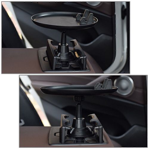 Car cup holder tray table for cell phone slot coffee stand food tray long style