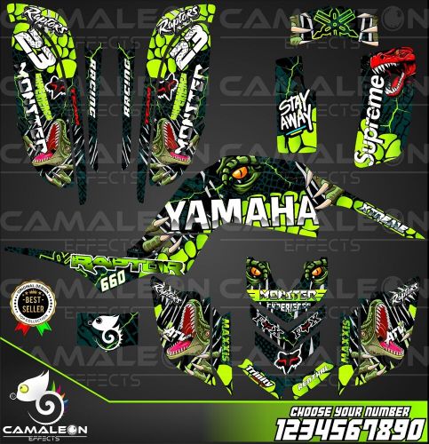 Yamaha raptor 660 660r graphics kit decals stickers atv 2001-2005