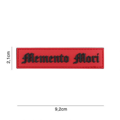 Patch memento mori &#034;be aware of mortality&#034; 3d pvc patch slogan rs-